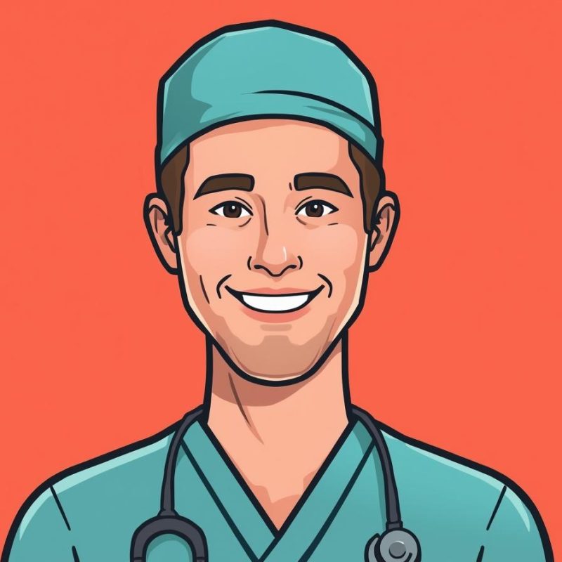 avatar of mature surgeon colourful and cartoon like (1)