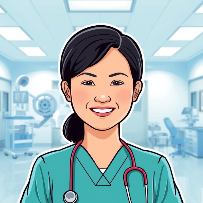 avatar of mature surgeon colourful and cartoon like