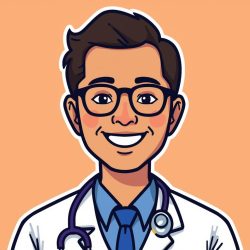 avtar of a doctor colourful and carttoon like