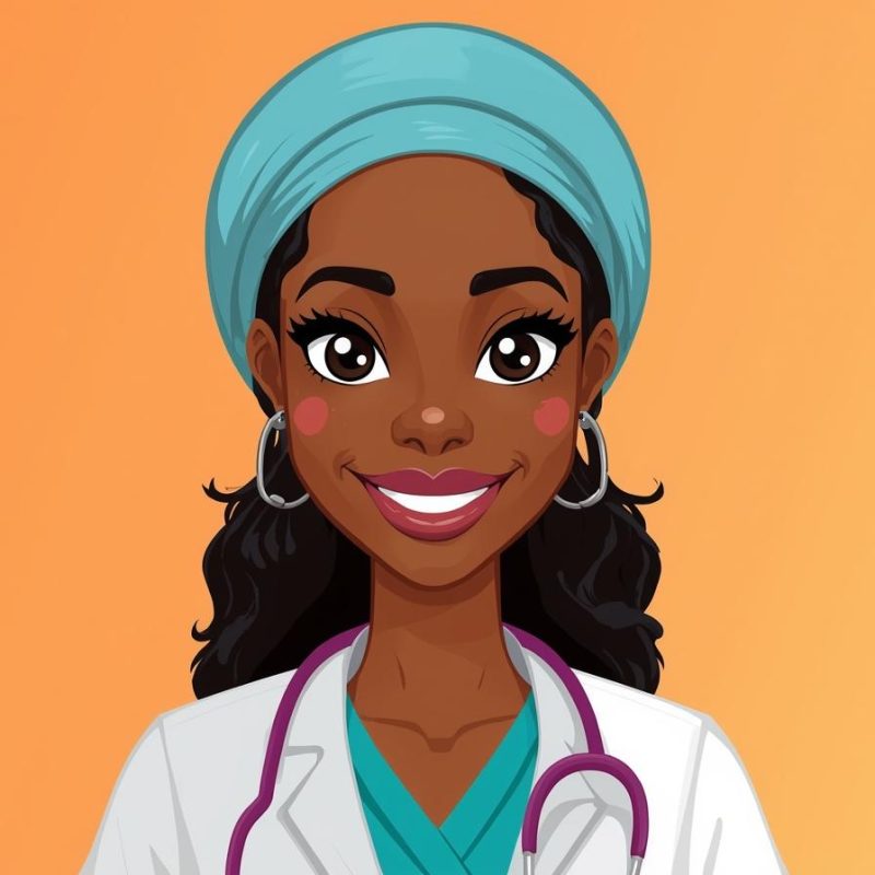 the avater of a surgeon colourful and cartoon like (2)